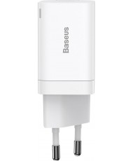 Зарядний пристрій Baseus Super Si Pro Quick Charger C+U 30W White (CCSUPP-E02)