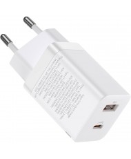 Зарядний пристрій Baseus Super Si Pro Quick Charger C+U 30W White (CCSUPP-E02)