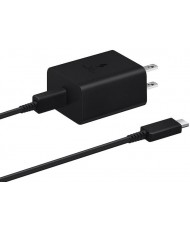 Мережевий зарядний пристрій Samsung 45W Travel Adapter (with Type-C cable) CN Black (EP-TA845XBE)