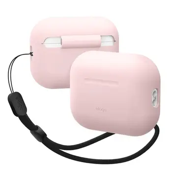 Чохол Elago Silicone Basic Case with Nylon Lanyard for Airpods Pro 2nd Gen Light Pink (EAPP2SC-BA+ROSTR-LPK)