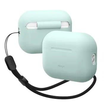 Чохол Elago Silicone Basic Case with Nylon Lanyard for Airpods Pro 2nd Gen Mint (EAPP2SC-BA+ROSTR-MT)