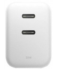 Сетевое зарядное устройство Native Union Fast GaN Charger PD 35W Dual USB-C Port White (FAST-PD35-WHT-EU)