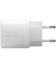 Сетевое зарядное устройство Native Union Fast GaN Charger PD 35W Dual USB-C Port White (FAST-PD35-WHT-EU)