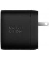 Мережевий зарядний пристрій Native Union Fast GaN Charger PD 67W Dual USB-C Port Black (FAST-PD67-BLK-INT)