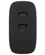 Мережевий зарядний пристрій Native Union Fast GaN Charger PD 67W Dual USB-C Port Black (FAST-PD67-BLK-INT)