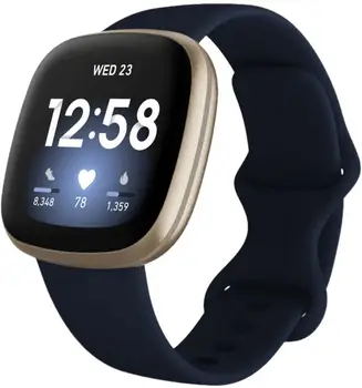 Смарт-часы Fitbit Versa 3 Midnight/Soft Gold Aluminum (FB511GLNV)