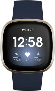 Смарт-часы Fitbit Versa 3 Midnight/Soft Gold Aluminum (FB511GLNV)