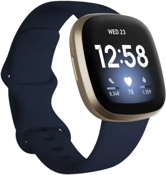 Смарт-часы Fitbit Versa 3 Midnight/Soft Gold Aluminum (FB511GLNV)