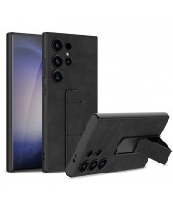 Чехол GKK Skin-Feel Matte Phone Case Foking Kickstand для Samsung Galaxy S24 Ultra Black