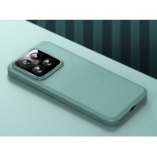 Чехол GKK Luxury Shockproof Hybrid Leather Case для Xiaomi 14 Deep Green