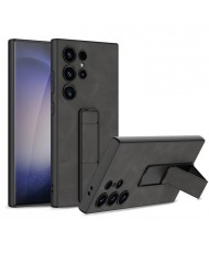 Чохол GKK Skin-Feel Matte Phone Case Foking Kickstand для Samsung Galaxy S24 Ultra Gray