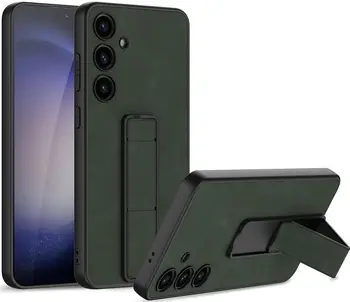 Чехол GKK Skin-Feel Matte Phone Case Foking Kickstand для Samsung Galaxy S24 Green