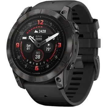 Смарт-годинник Garmin Epix Pro Gen 2 47mm Sapphire Carbon Gray DLC Titanium with Black Band (010-02803-10/11/54) (UA)