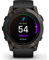 Смарт-годинник Garmin Epix Pro Gen 2 47mm Sapphire Carbon Gray DLC Titanium with Black Band (010-02803-10/11/54) (UA)