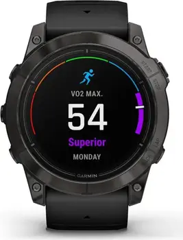Смарт-годинник Garmin Epix Pro Gen 2 47mm Sapphire Carbon Gray DLC Titanium with Black Band (010-02803-10/11/54) (UA)