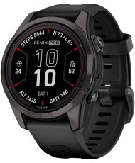 Смарт-часы Garmin Fenix 7S Pro Sapphire Solar Carbon G. DLC Tit. with Black Band (010-02776-10/11/54)