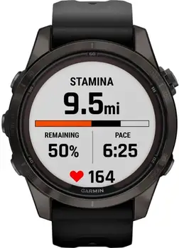 Смарт-годинник Garmin Fenix 7S Pro Sapphire Solar Carbon G. DLC Tit. with Black Band (010-02776-10/11/54)