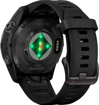 Смарт-годинник Garmin Fenix 7S Pro Sapphire Solar Carbon G. DLC Tit. with Black Band (010-02776-10/11/54)