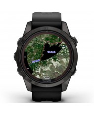 Смарт-часы Garmin Fenix 7S Pro Sapphire Solar Carbon Gray Titanium with Black Silicone (010-02776-54) (UA)