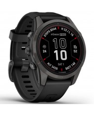 Смарт-годинник Garmin Fenix 7S Pro Sapphire Solar Carbon Gray Titanium with Black Silicone (010-02776-54) (UA)