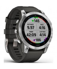 Смарт-годинник Garmin Fenix 7 Silver with Graphite Band (010-02540-00/01)