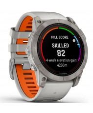 Смарт-годинник Garmin Fenix 7X Pro Sapphire Solar Titanium with Grey/Orange Band (010-02778-64) (UA)