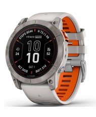 Смарт-годинник Garmin Fenix 7X Pro Sapphire Solar Titanium with Grey/Orange Band (010-02778-64) (UA)