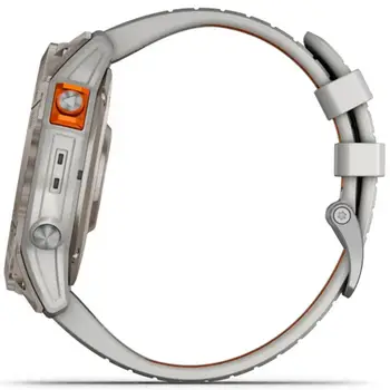 Смарт-годинник Garmin Fenix 7X Pro Sapphire Solar Titanium with Grey/Orange Band (010-02778-64) (UA)