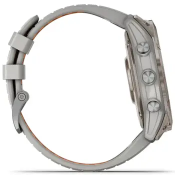Смарт-годинник Garmin Fenix 7X Pro Sapphire Solar Titanium with Grey/Orange Band (010-02778-64) (UA)