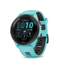 Смарт-часы Garmin Forerunner 265 Black Bezel with Aqua Case and Aqua/Black Silicone Band (010-02810-52) (UA)