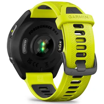 Смарт-годинник Garmin Forerunner 965 Carbon Gray DLC Titanium Bezel with Black Case/Amp Yellow/Black Silicone Band (010-02809-82) (UA)