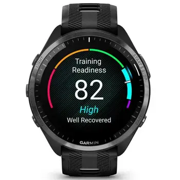 Смарт-годинник Garmin Forerunner 965 Carbon Gray DLC Titanium Bezel with Black Case and Black/Powder Gray Silicone Band (010-02809-80) (UA)