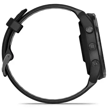 Смарт-годинник Garmin Forerunner 965 Carbon Gray DLC Titanium Bezel with Black Case and Black/Powder Gray Silicone Band (010-02809-80) (UA)