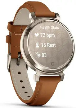 Смарт-годинник Garmin Lily 2 Cream Gold with Tan Leather Band (010-02839-02/60) (UA)