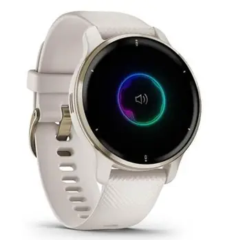 Смарт-годинник Garmin Venu 2 Plus Cream Gold S. Steel Bezel w. Ivory Case and S. Band (010-02496-02/12)