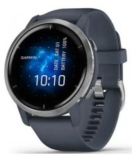 Смарт-годинник Garmin Venu 2 Silver Bezel with Granite Blue Case and Silicone Band (010-02430-10/00)