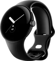 Google Pixel Watch Matte Black Case / Obsidian Active Band