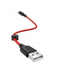 Кабель HOCO X21 Plus USB Type-A to Lightning 0.25m Black/Red (6931474712356)