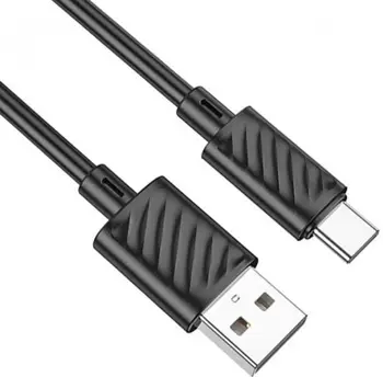Кабель HOCO X88 Gratified Type-A to Type-C (3.0A) 1m Black (6931474783349)