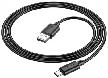 Кабель HOCO X88 Gratified Type-A to Type-C (3.0A) 1m Black (6931474783349)