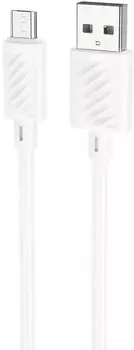 Кабель HOCO X88 Type-A to microUSB (2.4A) (1m) White