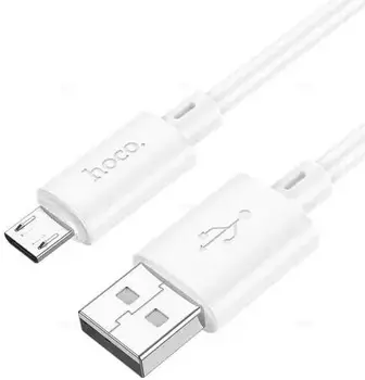Кабель HOCO X88 Type-A to microUSB (2.4A) (1m) White