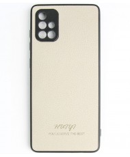 Чехол Huryl Leather Case Samsung Galaxy A71 4G Cream