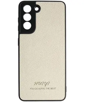 Чехол Huryl Leather Case Samsung Galaxy S21 Cream