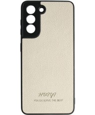 Чохол Huryl Leather Case Samsung Galaxy S21+ Cream