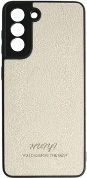 Чехол Huryl Leather Case Samsung Galaxy S21+ Cream