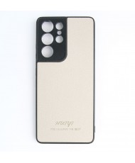 Чохол Huryl Leather Case Samsung Galaxy S21 Ultra Cream