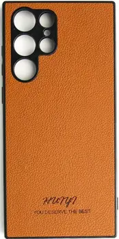 Чохол Huryl Leather Case Samsung Galaxy S22 Ultra Brown