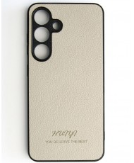 Чехол Huryl Leather Case Samsung Galaxy S24 Cream