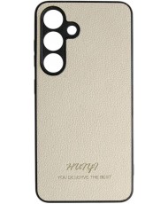 Чохол Huryl Leather Case Samsung Galaxy S24+ Cream